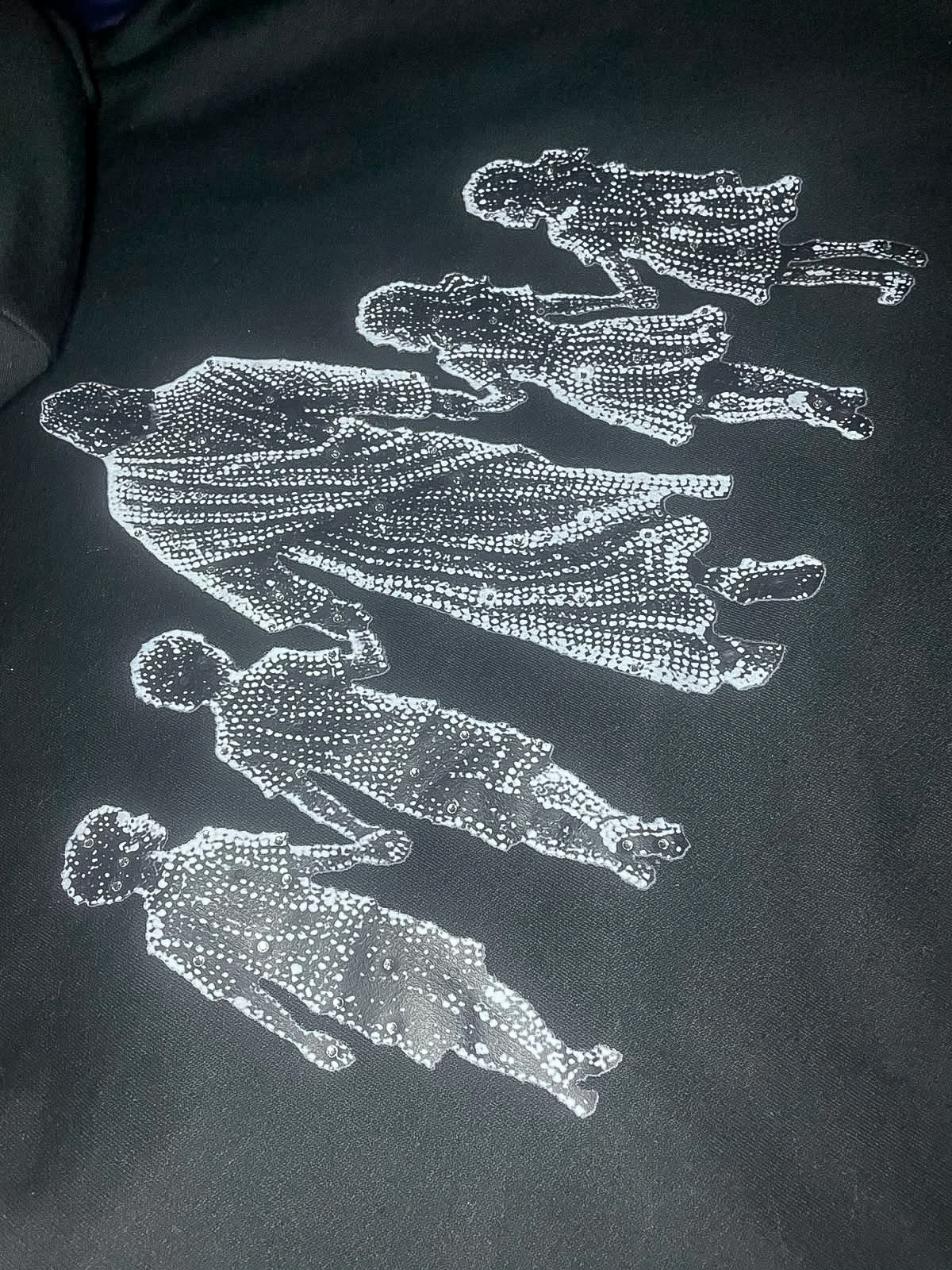 Black Jesus Walk | Rhinestones Hoodie