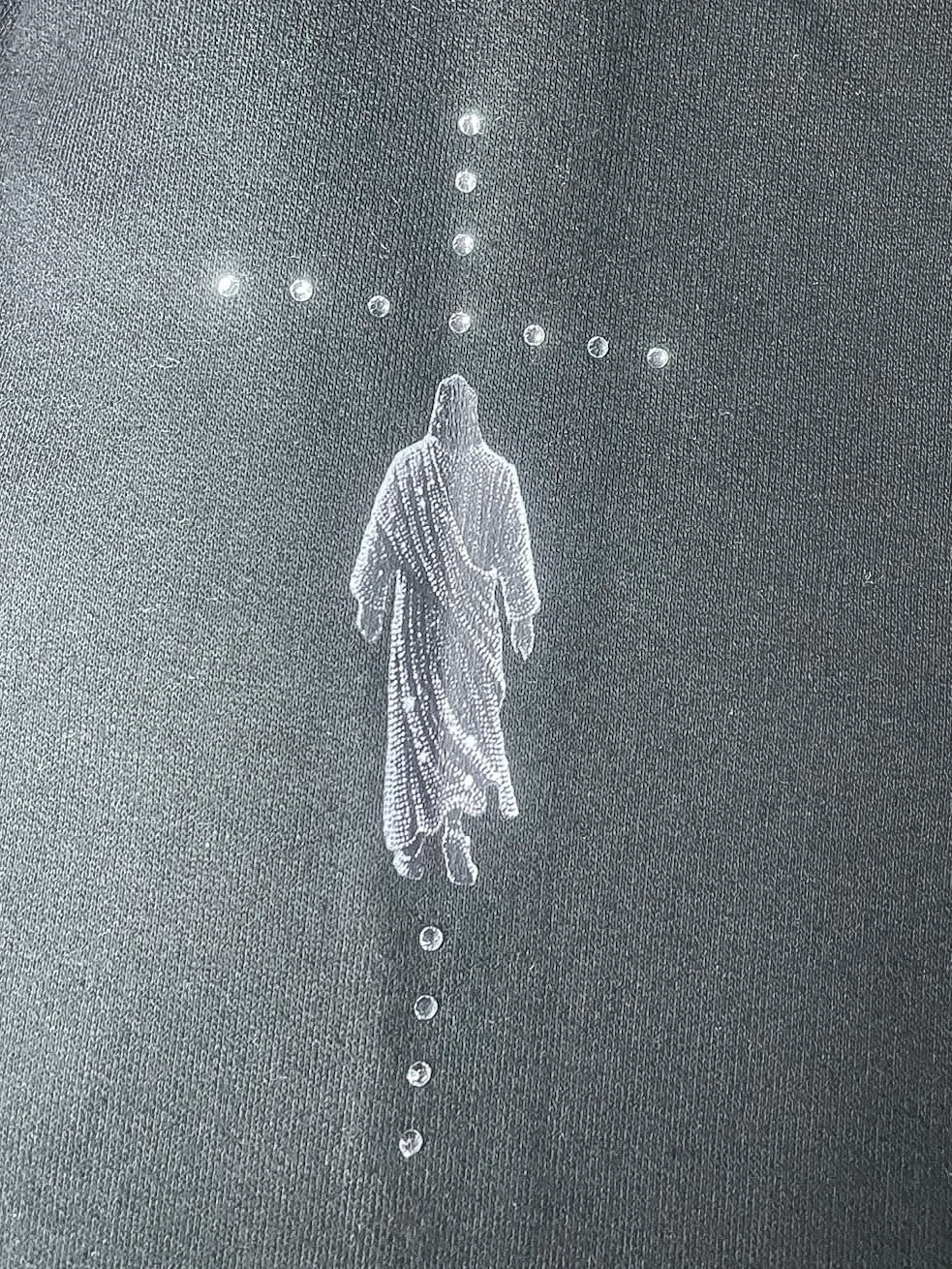 Black Jesus Walk | Rhinestones Hoodie