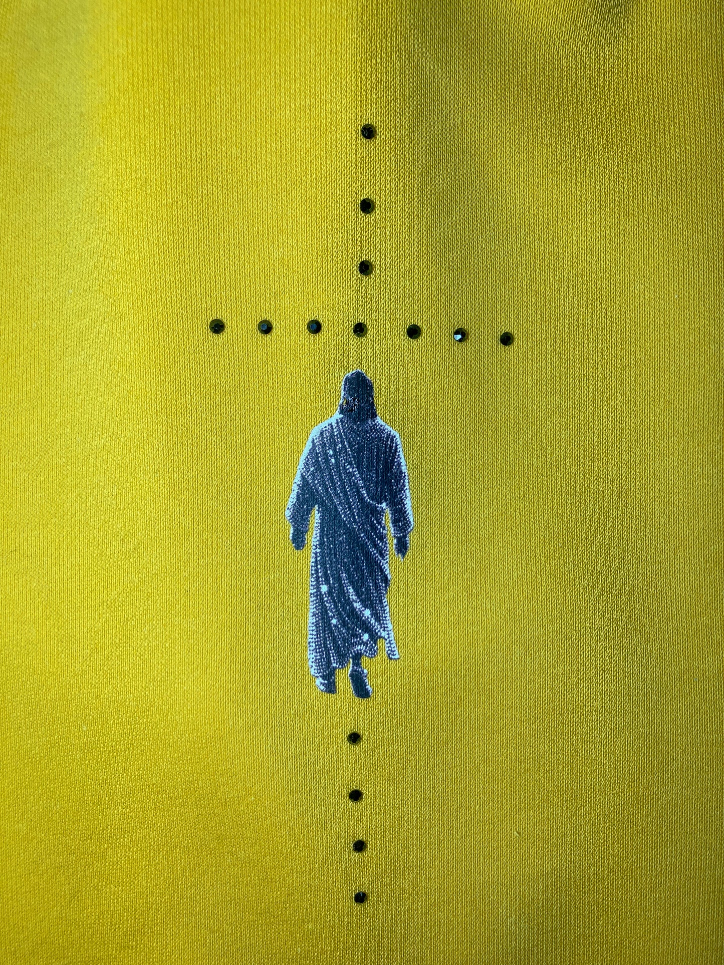 Yellow Jesus Walk | Rhinestones Hoodie