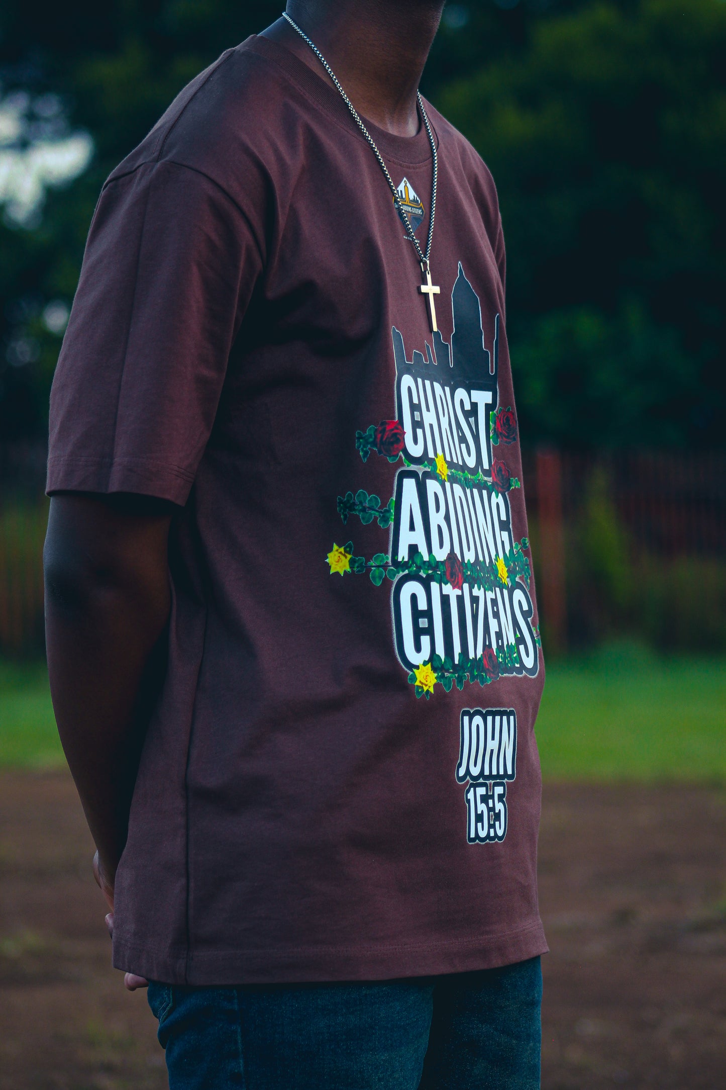 Brown John 15:5 | S/C Graphic T-Shirt
