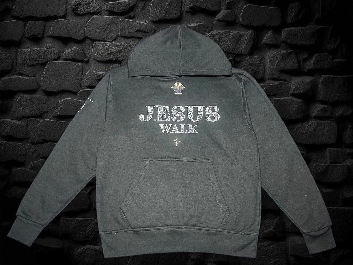 Black Jesus Walk | Rhinestones Hoodie