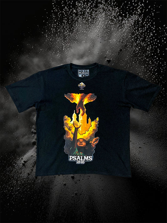 Black Psalms 18:16 | S/C Graphic T-Shirt