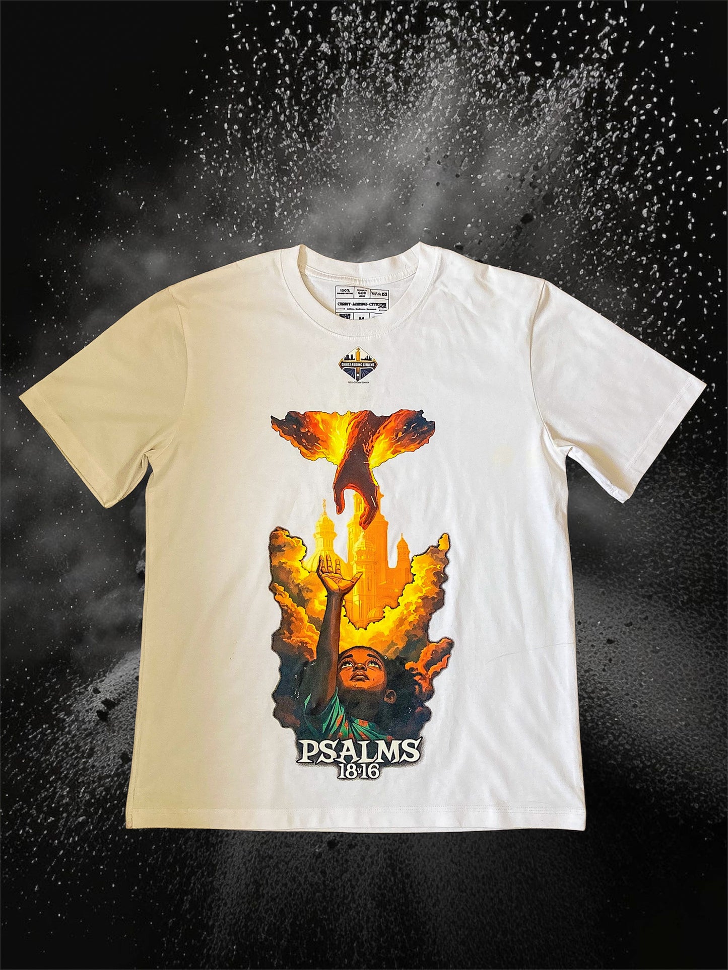 White Psalms 18:16 | S/C Graphic T-Shirt