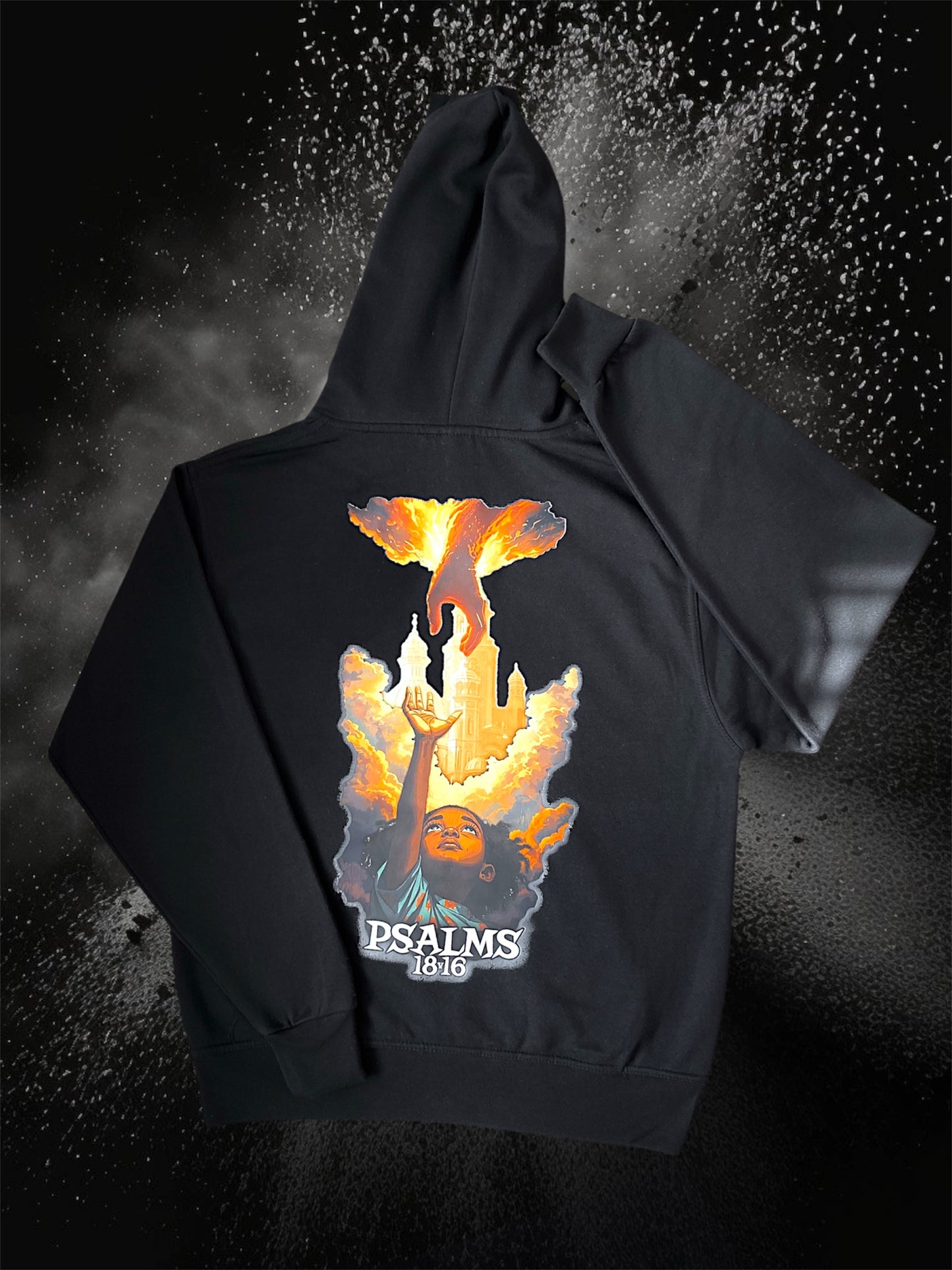 Black Psalms 18:16 | W/C Graphic Hoodie