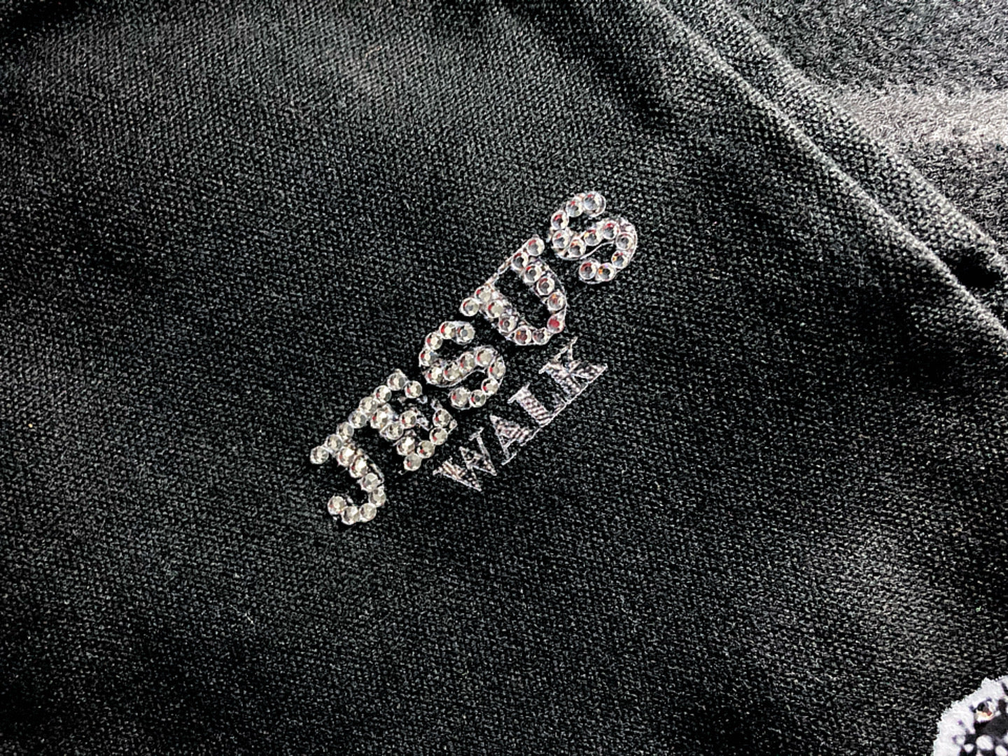 Jesus Walk | Rhinestones Tote Bag