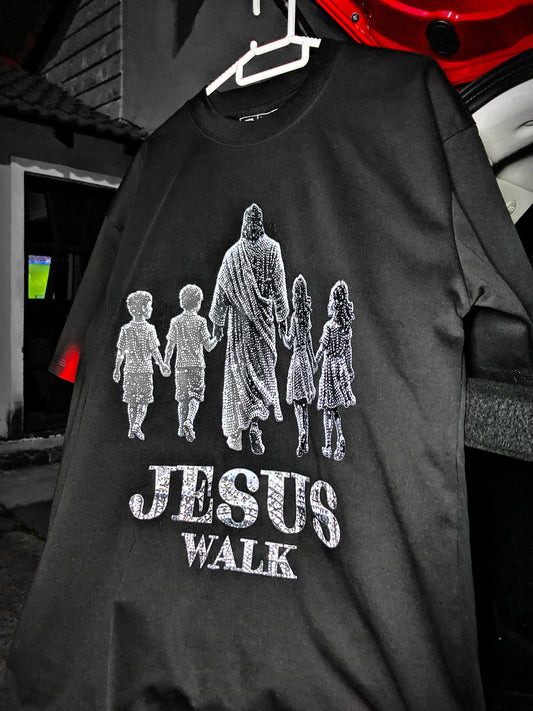 Jesus Walk | Rhinestones T-shirt