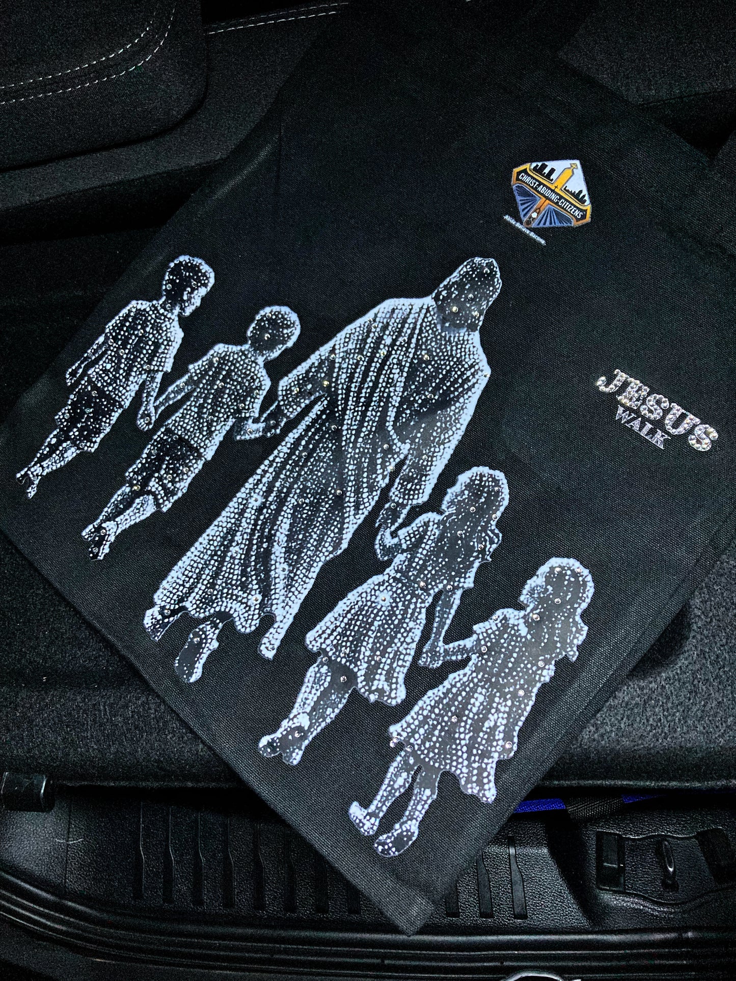 Jesus Walk | Rhinestones Tote Bag