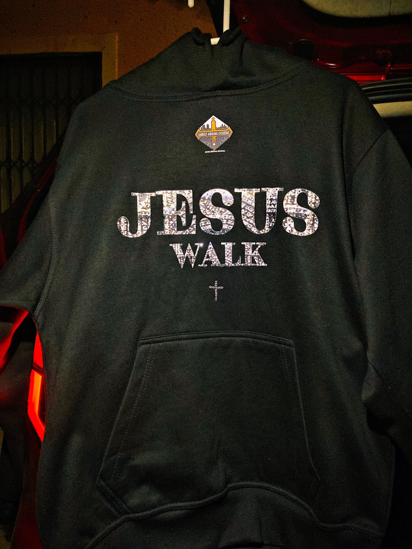 Jesus Walk | Rhinestones Hoodie